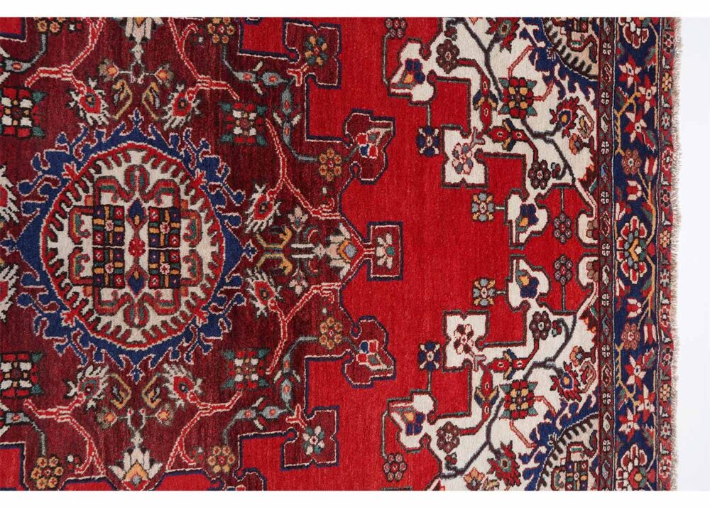 Anatolia Oriental Rug Red and Blue Traditional Handknotted 6x4 ft- Rugs Turkey