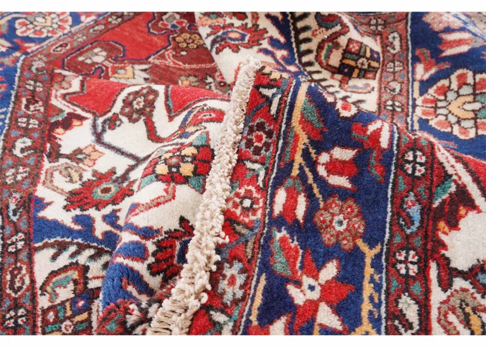 Anatolia Oriental Rug Red and Blue Traditional Handknotted 6x4 ft- Rugs Turkey