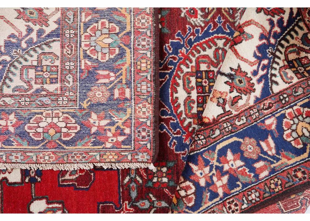 Anatolia Oriental Rug Red and Blue Traditional Handknotted 6x4 ft- Rugs Turkey