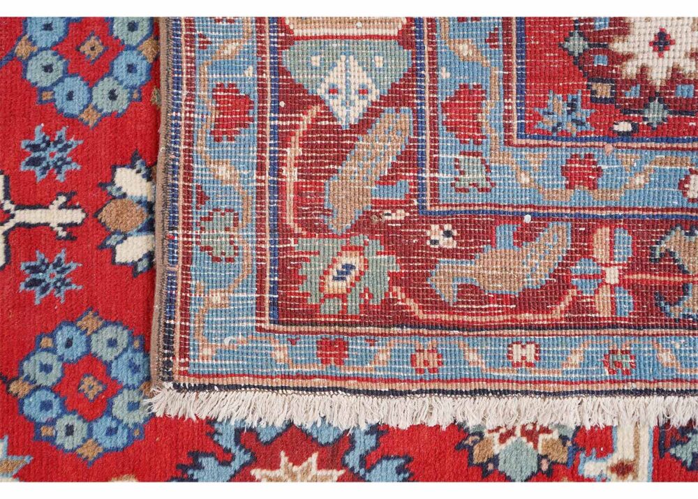 Anatolia Traditional Floral Outdoor Rug Red-Grey 5x3 ft Handknotted- Rugs Turkey