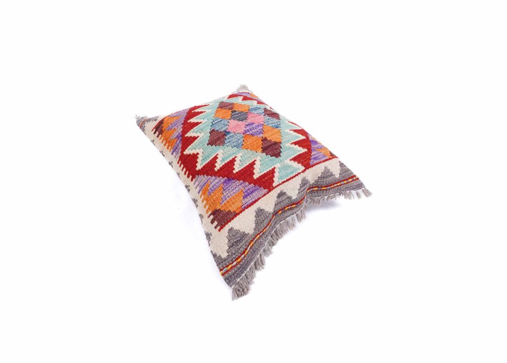 Authentic Multicolor Pillow Cushion Kilim - 1.41x1.71 ft Handwoven - Rugs Turkey