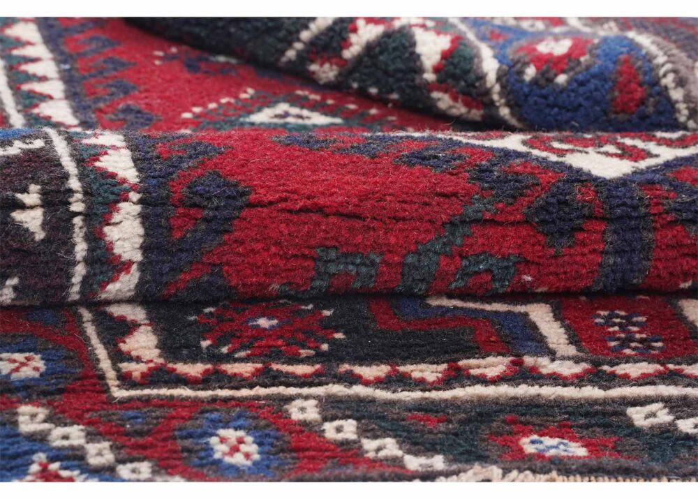 Dosemealti Semi-old Deep Red Rug Traditional 3x2 ft Hand-knotted- Rugs Turkey