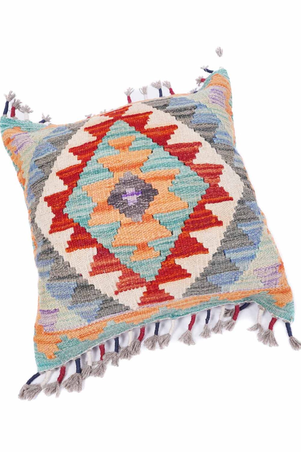 Exclusive Handwoven Multi Color Pillow Kilim Cushion - 1.44x1.54 ft - Rugs Turkey