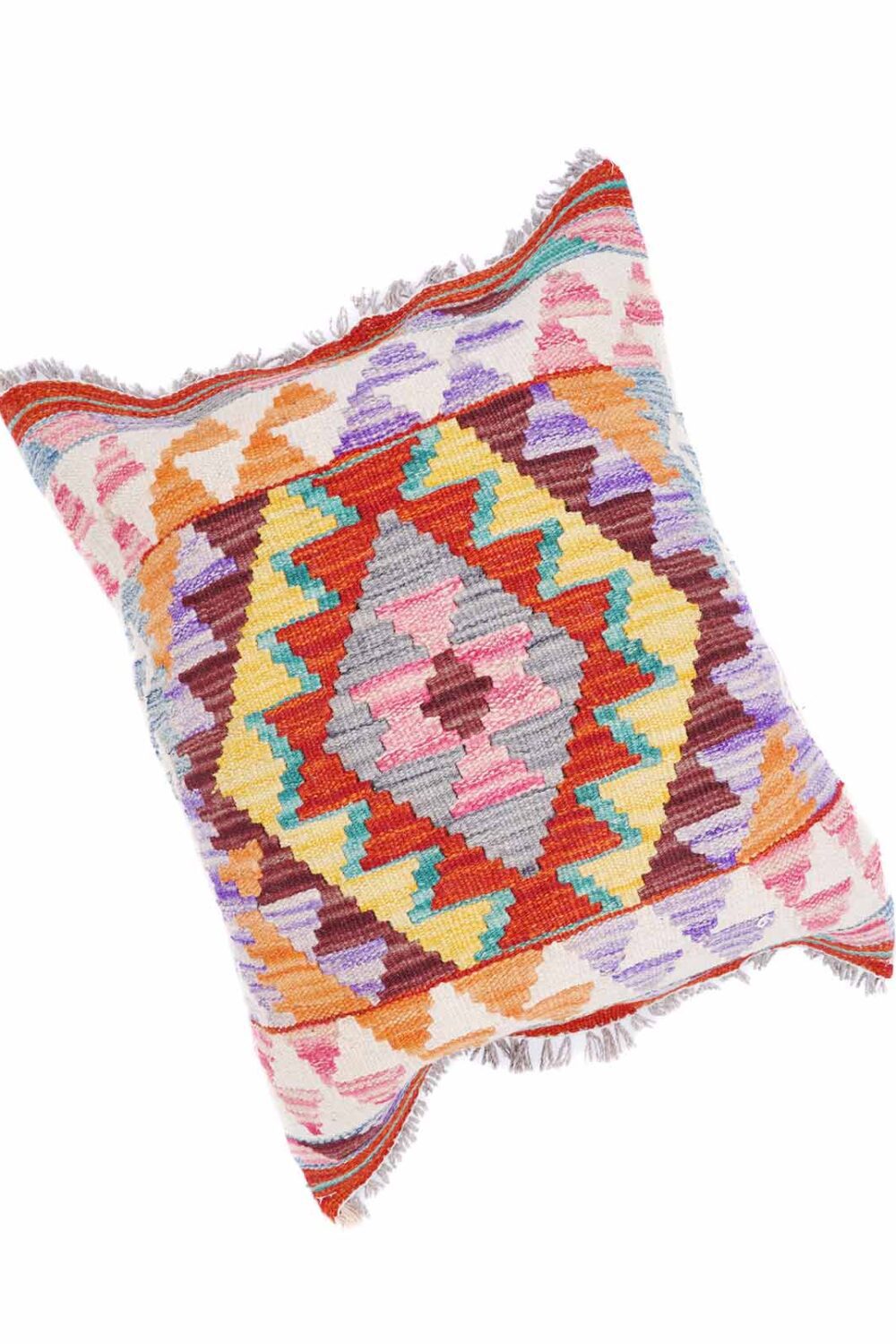 Geometric Pillow Cover Cushion - Decorative Turkish Kilim 1.51x1.87 ft - Rugs Turkey