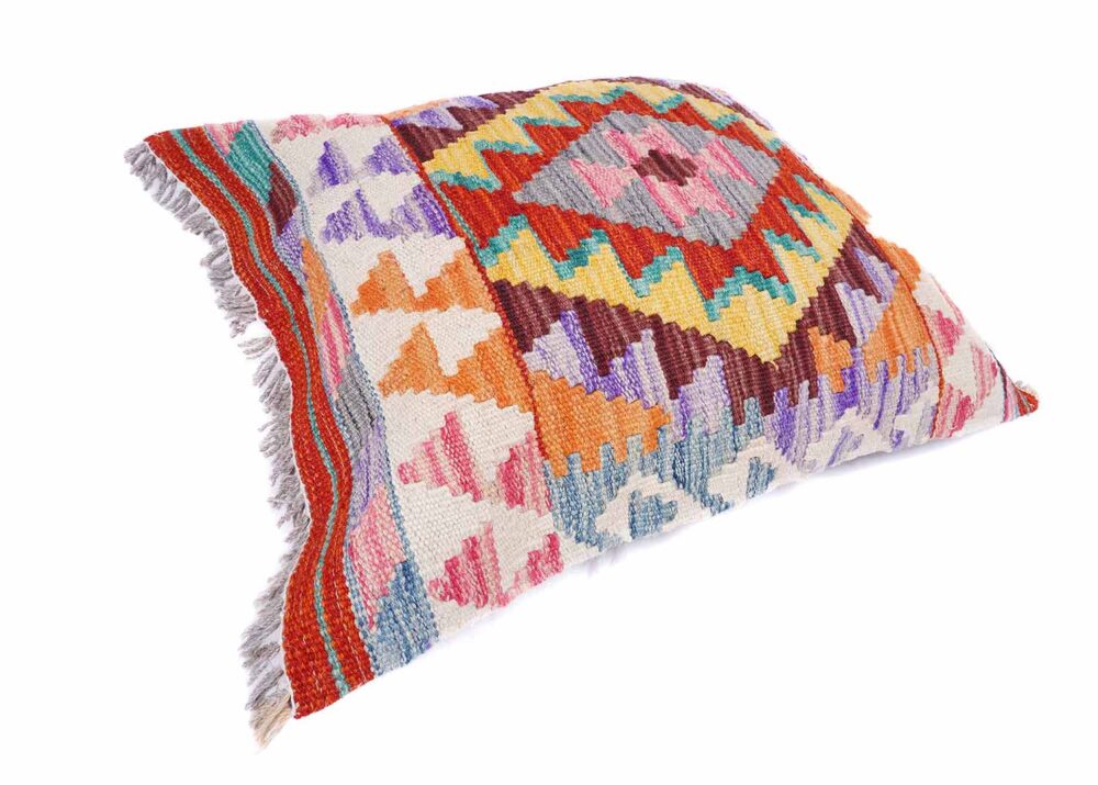 Geometric Pillow Cover Cushion - Decorative Turkish Kilim 1.51x1.87 ft - Rugs Turkey