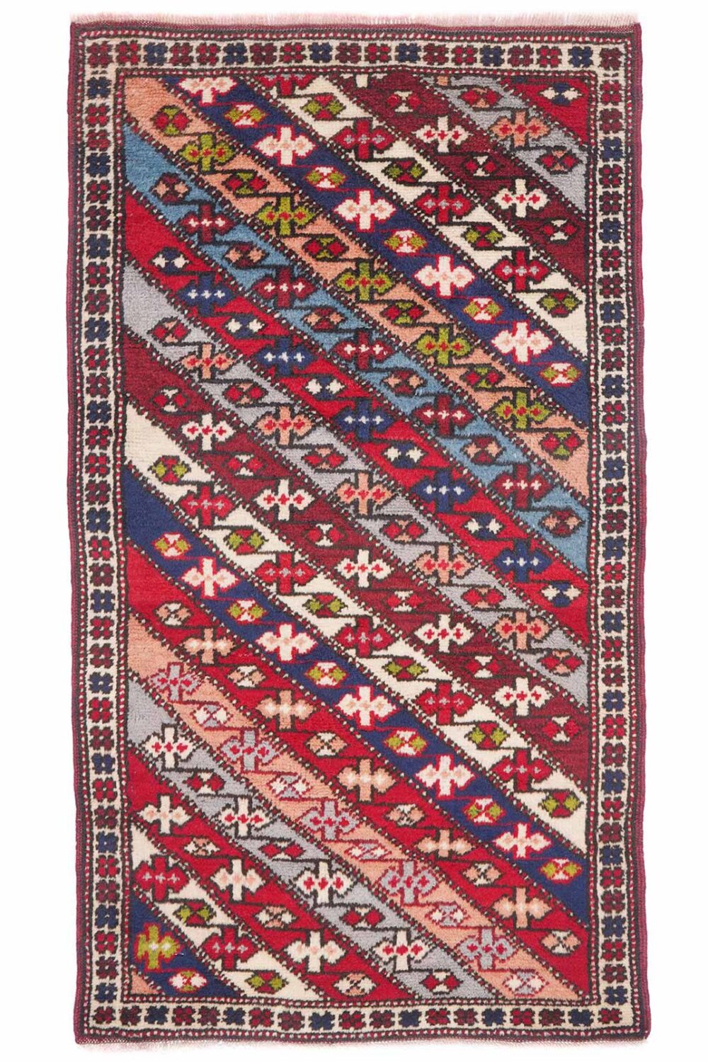 Hand-Knotted Shawal Traditional Vintage Rug 3x2 ft - Oriental Carpets and Rugs - Rugs Turkey