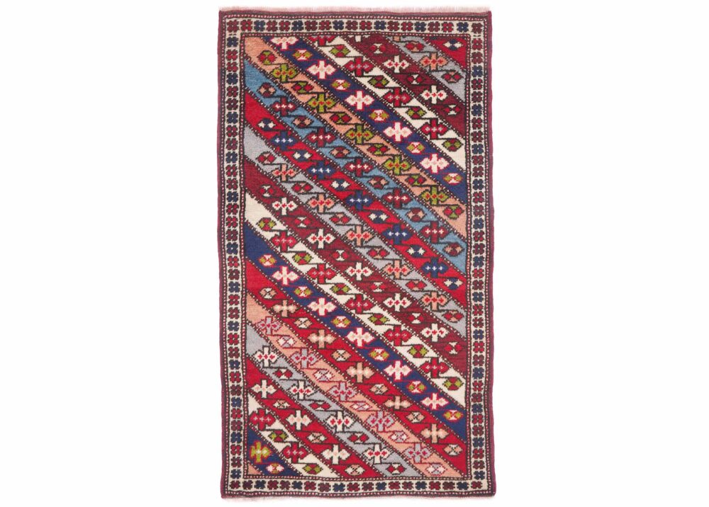 Hand-Knotted Shawal Traditional Vintage Rug 3x2 ft - Oriental Carpets and Rugs - Rugs Turkey