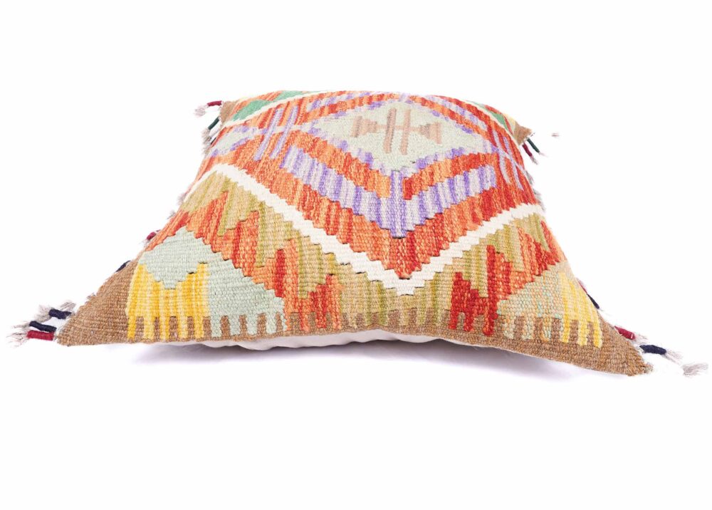 Handwoven Traditional Accent Pillow Cushion Kilim Geometric 1.54x1.71 ft - Rugs Turkey