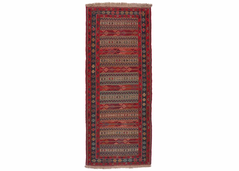 Handwoven 100% Wool Gigim Kilim Runner for Kitchen – 9x2 ft - Rugs Turkey