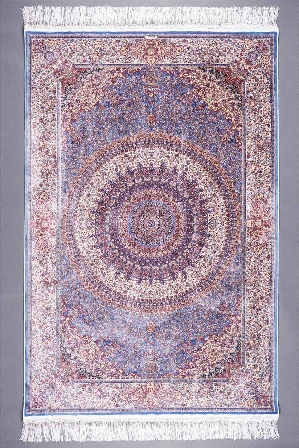 Luxury Medallion Turkish Silk Area Blue Rug 4x6 ft Low Price Area Rugs - Rugs Turkey