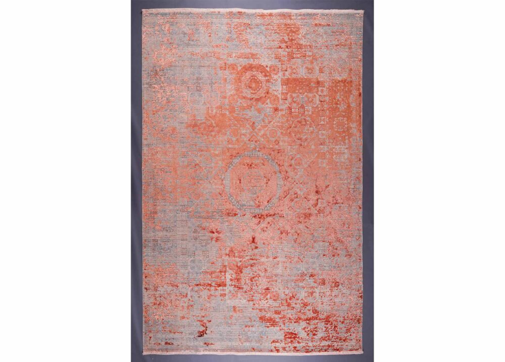 Memluk Orange Rugs for Living Room 9x6 ft Modern Carpet - Rugs Turkey