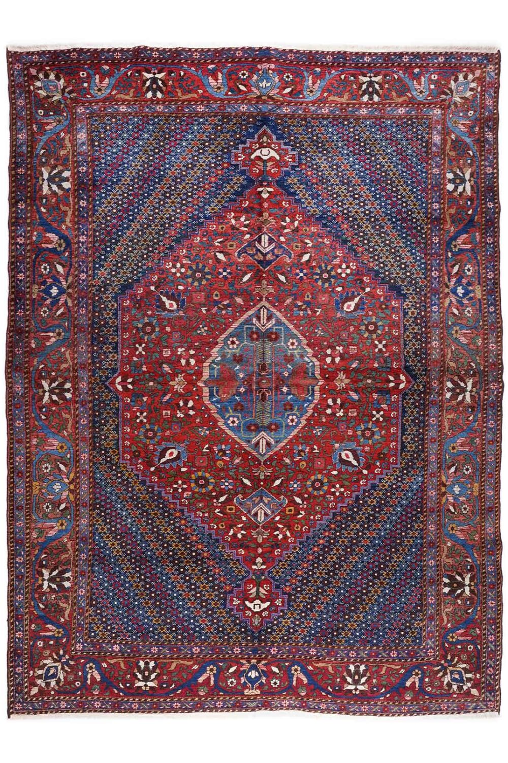 Ottoman Antique Area Rugs for Living Room, Hand-Knotted 9.8x7 ft - Rugs Turkey