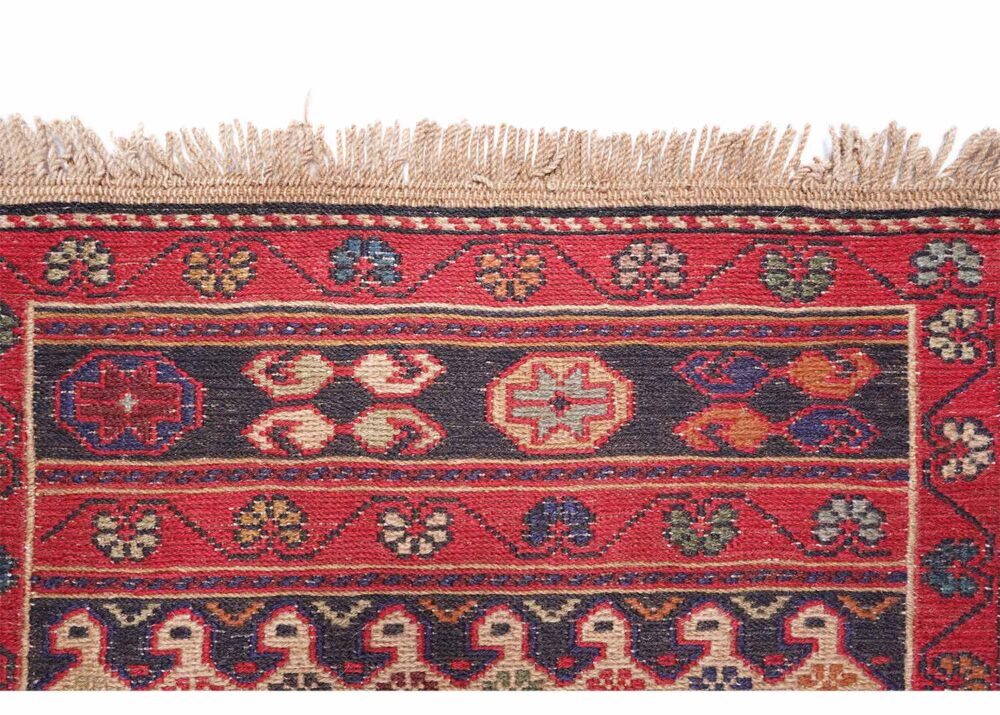 Premium Red Runner Rug for Kitchen 6.7x1.8 ft Handwoven Gigim Kilim - Rugs Turkey