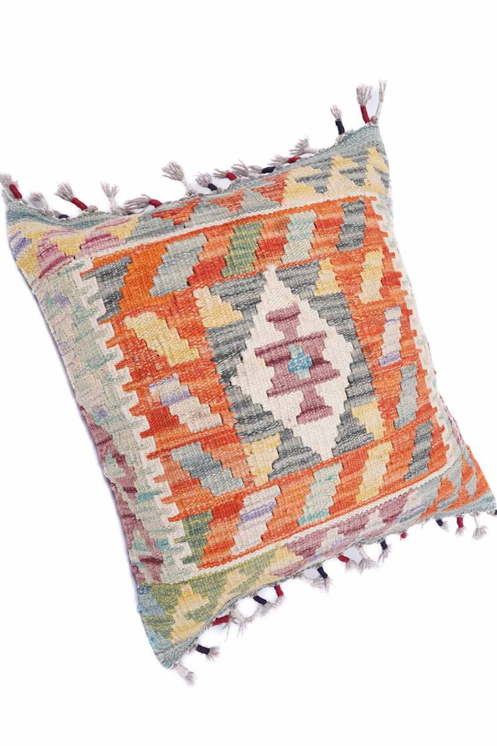 Scandinavian Pillow Cover Geometric Pattern Kilim 1.51x1.71 ft - Rugs Turkey