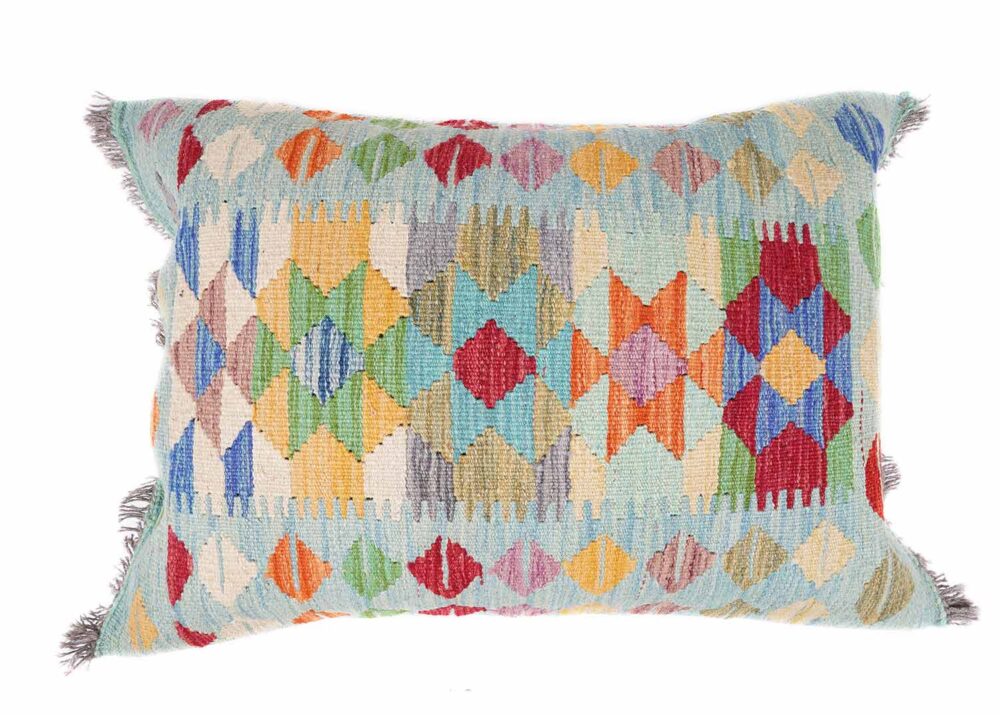 3pcs Multicolor Decorative Pillows Kilim 2x3 ft Handwoven - Rugs Turkey