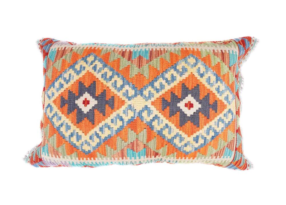 4Pcs Boho Floor Cushions - Handwoven Multicolored Kilim Pillows - Rugs Turkey