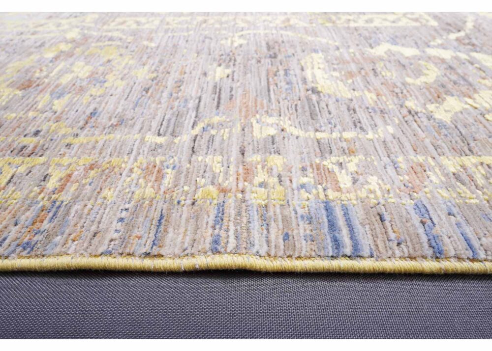 Aura Modern Abstract Yellow Rug Oriental Pattern 6.5x9.6 Machine-made - Rugs Turkey