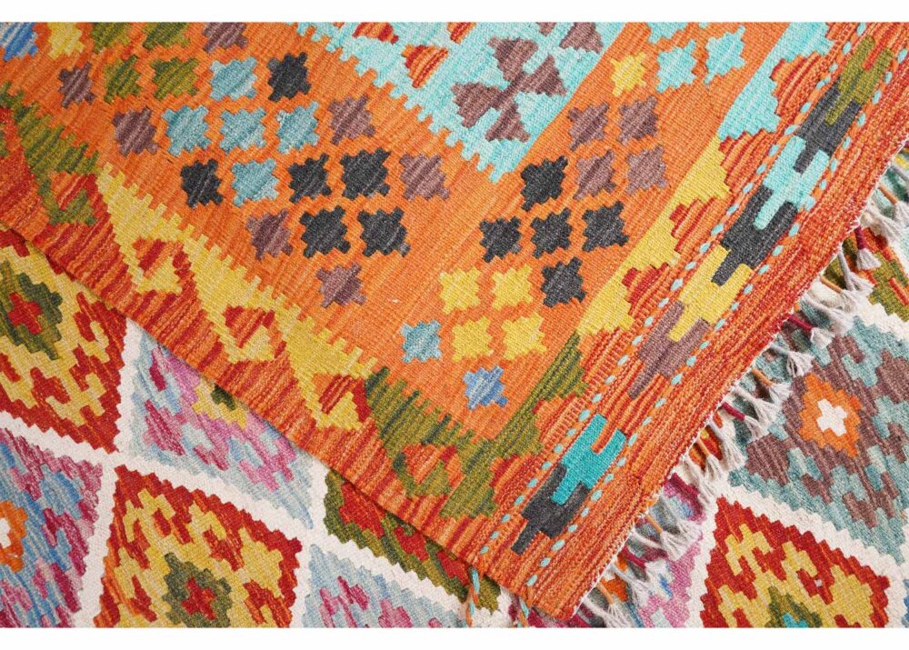 Authentic Bright Kayseri Kilim Carpets for Sale 10x6.6 ft Handwoven - Rugs Turkey