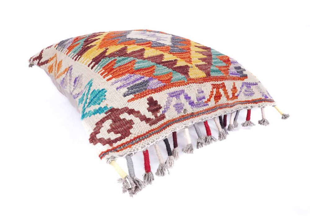 Authentic Outdoor Throw Pillows Kilim Handwoven with Wool 1.48x1.74 ft - Rugs Turkey