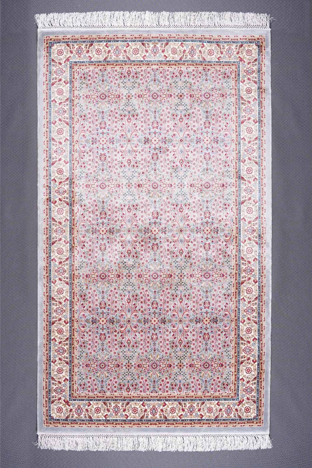 Authentic Silk Area Rugs for Bedroom Medallion 5x3 ft Floral Pattern - Rugs Turkey