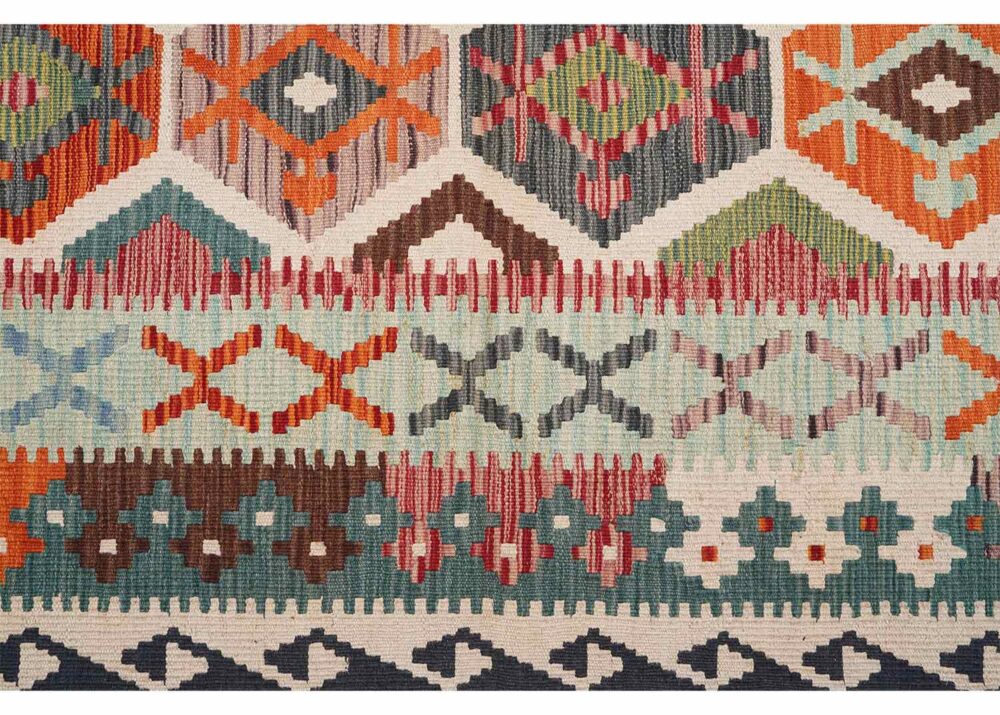 Authentic Wool Outdoor Rugs for Porch 5.7x4 ft Handwoven Kilim - Rugs Turkey