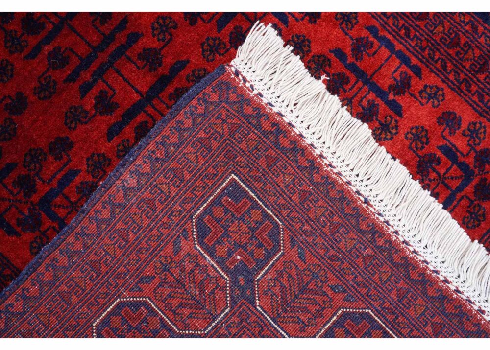 Bilicik Dark Red Area Rug 3.6x2.5 ft Traditional Handknotted Geometric - Rugs Turkey