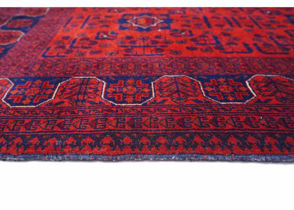 Bilicik Dark Red Area Rug 3.6x2.5 ft Traditional Handknotted Geometric - Rugs Turkey