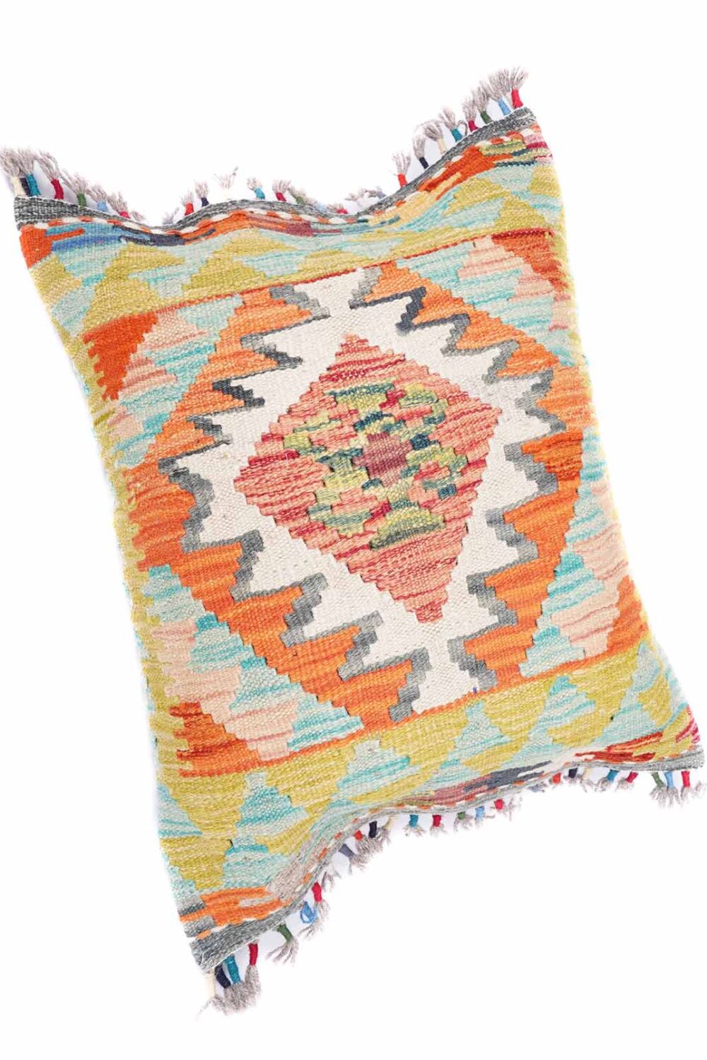 Colorful Handwoven Pillow Covers Kilim Cushion 1.5x1.9 ft - Rugs Turkey