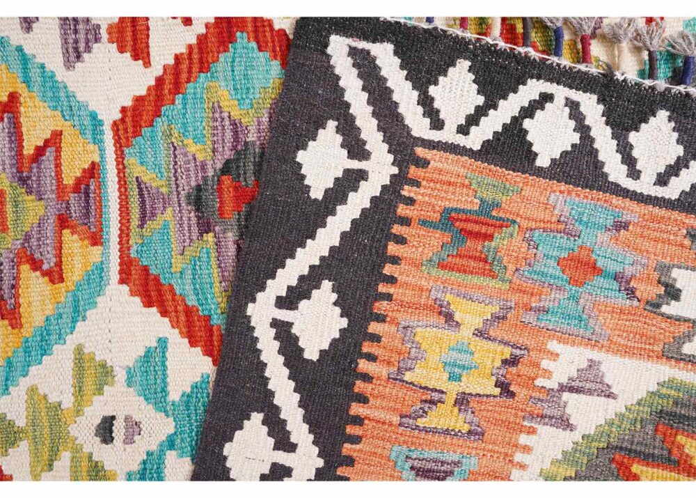 Hand-woven from 100% Wool Kilim Design 6 x 8 Outdoor Rug - Rugs Turkey