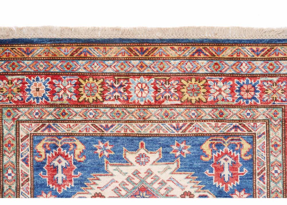 Elegant Geometric Pattern Rug in Red and Brown - Hand-Knotted Traditional Quality 6x3.7 ft - Rugs Turkey