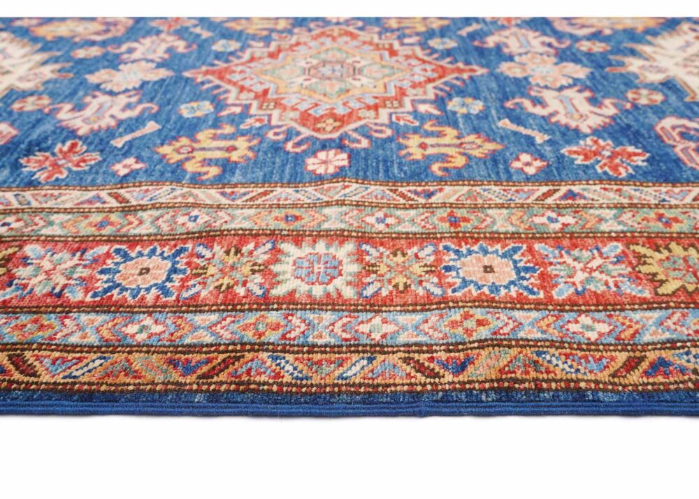 Elegant Geometric Pattern Rug in Red and Brown - Hand-Knotted Traditional Quality 6x3.7 ft - Rugs Turkey