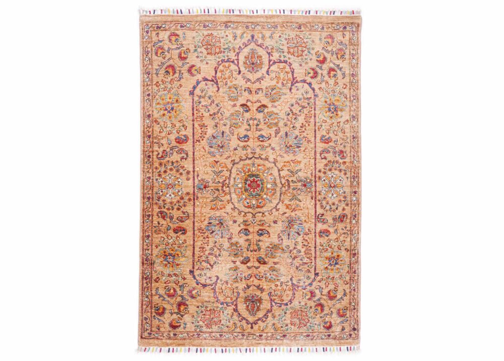 Elegant Orange and Brown Rugs for Living Room – Hand-Knotted Oriental Traditional Rugs for Sophisticated Décor 5.2x3.5 ft - Rugs Turkey