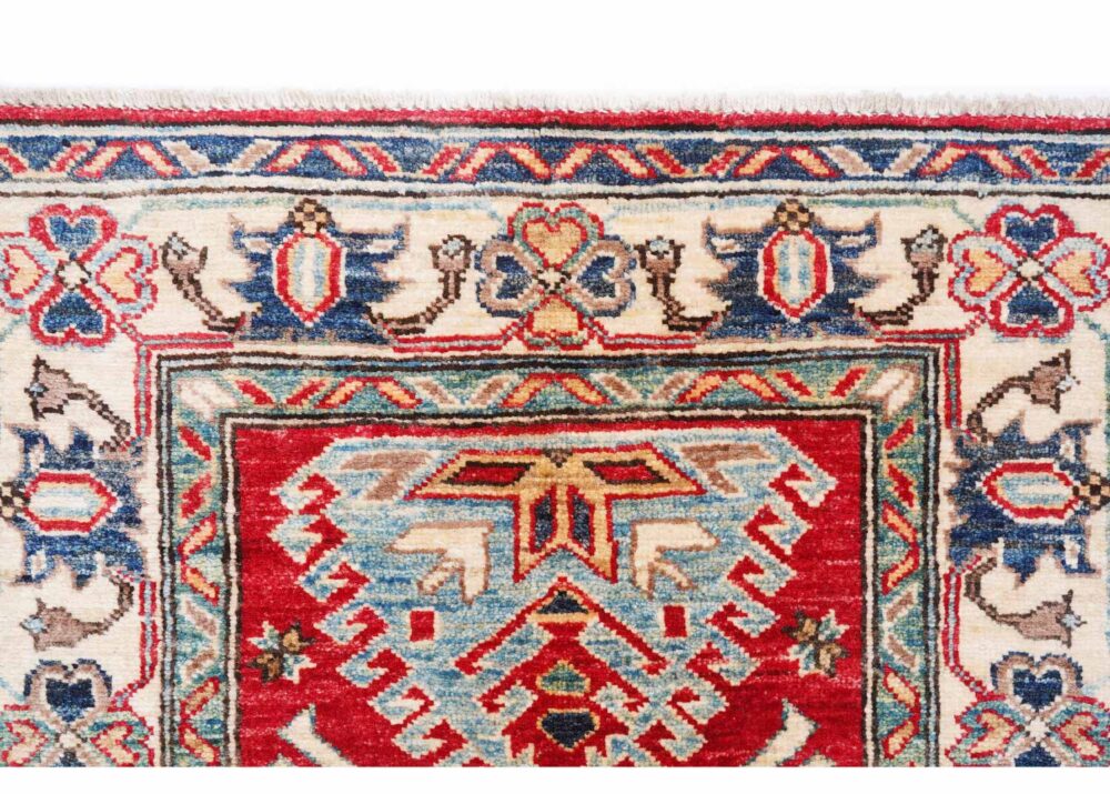 Elegant Red and Beige Rug Hand-Knotted Oriental Traditional Design for Home Decor 4x2.6 ft - Rugs Turkey