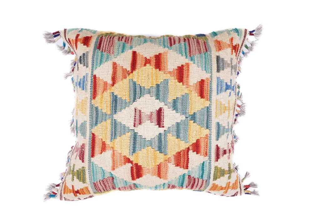 Ethnic Bohemian Set of 5 Pillows Handwoven Cushion Geometric Kilim - Rugs Turkey