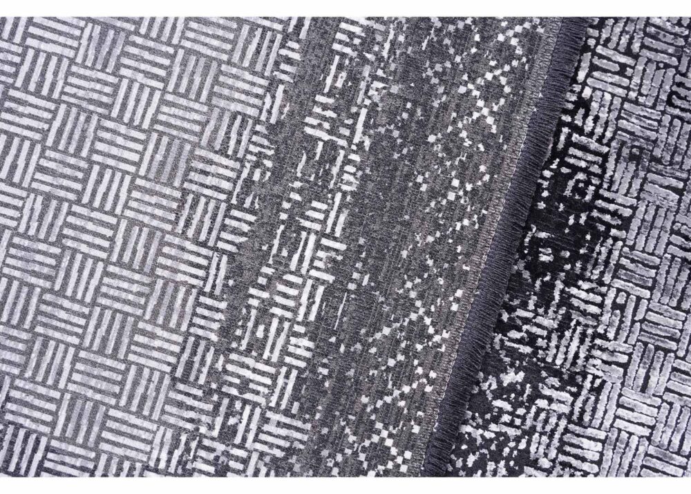 Exclusive Abstract Pattern Black Gray Rug 6.5x9.5 Modern Black231it - Rugs Turkey