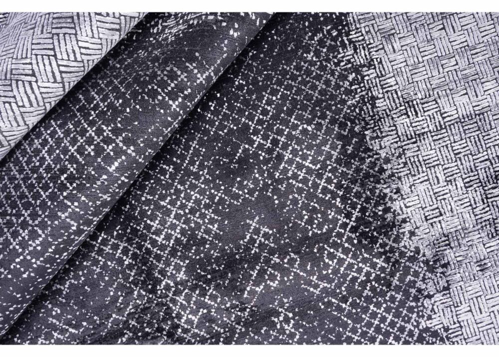 Exclusive Abstract Pattern Black Gray Rug 6.5x9.5 Modern Black231it - Rugs Turkey