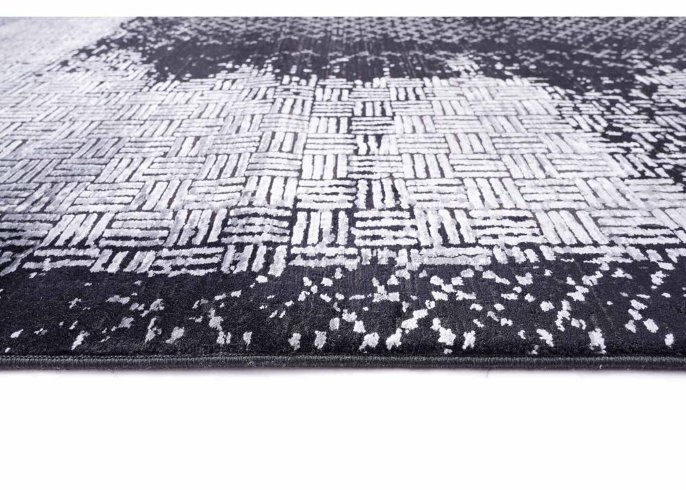 Exclusive Abstract Pattern Black Gray Rug 6.5x9.5 Modern Black231it - Rugs Turkey