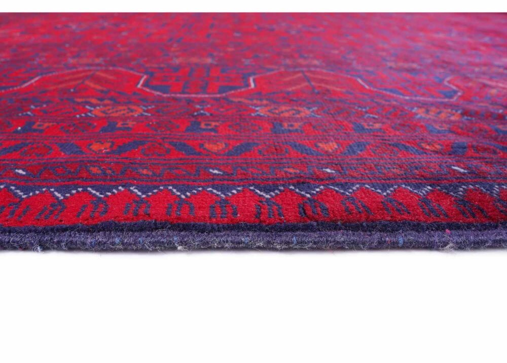 Exclusive Bilicik Red and Blue Area Rug Wool 7.8x5.5 ft Traditional - Rugs Turkey