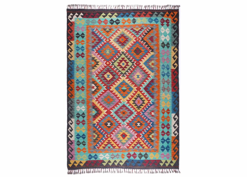 Exclusive Kilim Style Rug, Handwoven with Wool Kilim 8x5.6 ft - Rugs Turkey