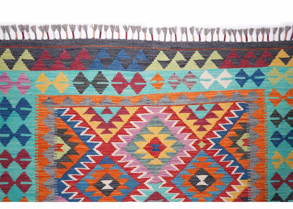 Exclusive Kilim Style Rug, Handwoven with Wool Kilim 8x5.6 ft - Rugs Turkey