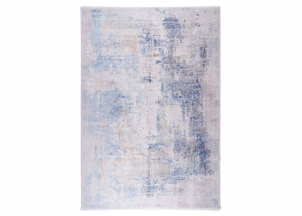 Exclusive Modern Infinity Abstract Blue and Grey Area Rugs 6.5x9.5 ft - Rugs Turkey