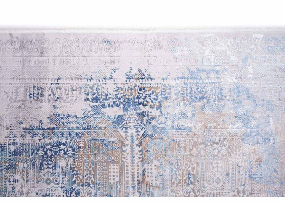 Exclusive Modern Infinity Abstract Blue and Grey Area Rugs 6.5x9.5 ft - Rugs Turkey