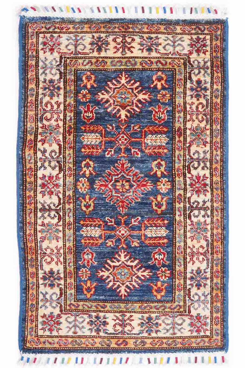 Exclusive Sherwan Blue Traditional Rug 3x2 ft Hand-knotted - Rugs Turkey