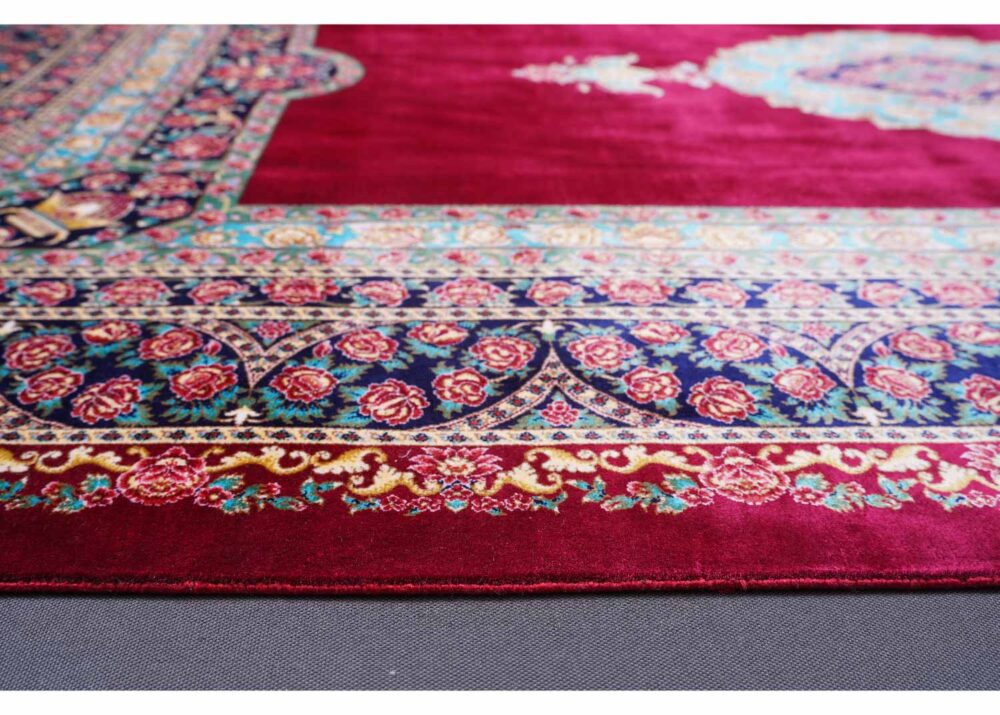 Exclusive Tugra Bamboo-Silk 5x3 Entry Rug Oriental Pattern - Rugs Turkey