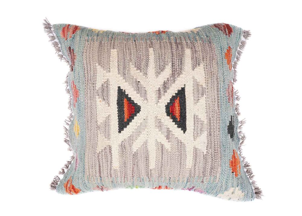 Floor Sitting Cushion Pillows Set of 3 Geometric Pattern Handwoven Kilim - Rugs Turkey