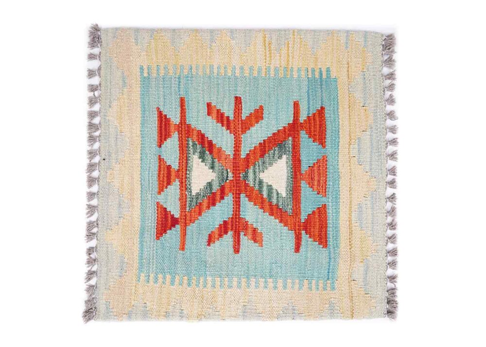 Floor Sitting Cushion Pillows Set of 3 Geometric Pattern Handwoven Kilim - Rugs Turkey