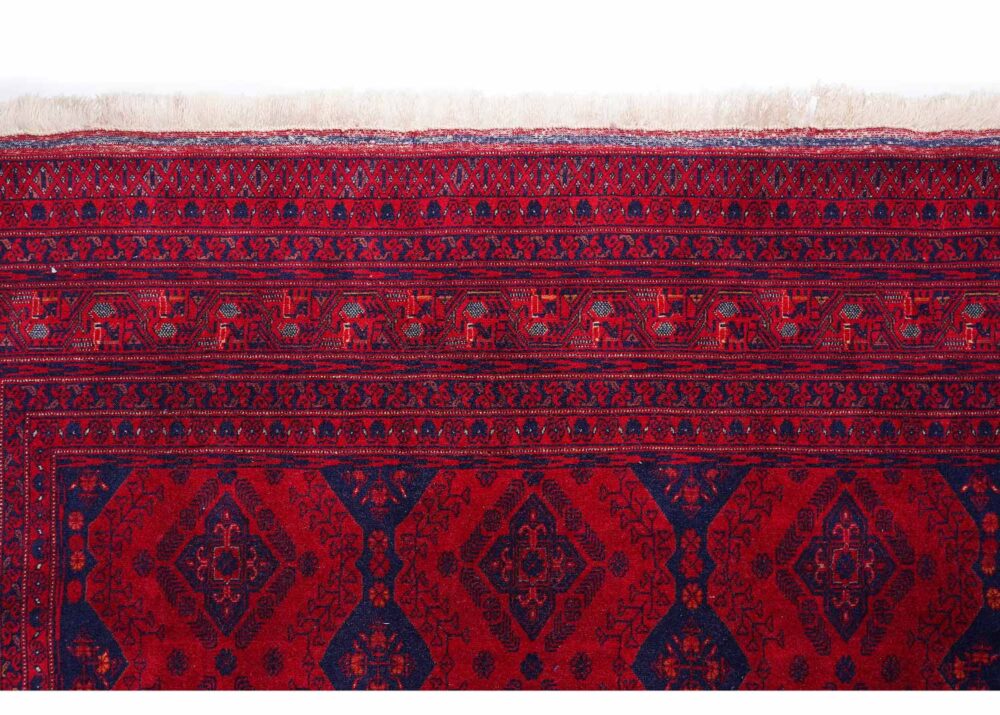 Genuine Bilicik Red and Blue Traditional Rug 6x5 ft Handknotted with Wool - Rugs Turkey