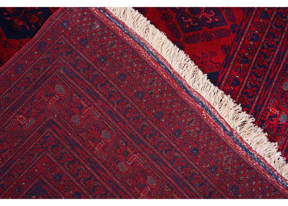 Genuine Bilicik Red and Blue Traditional Rug 6x5 ft Handknotted with Wool - Rugs Turkey