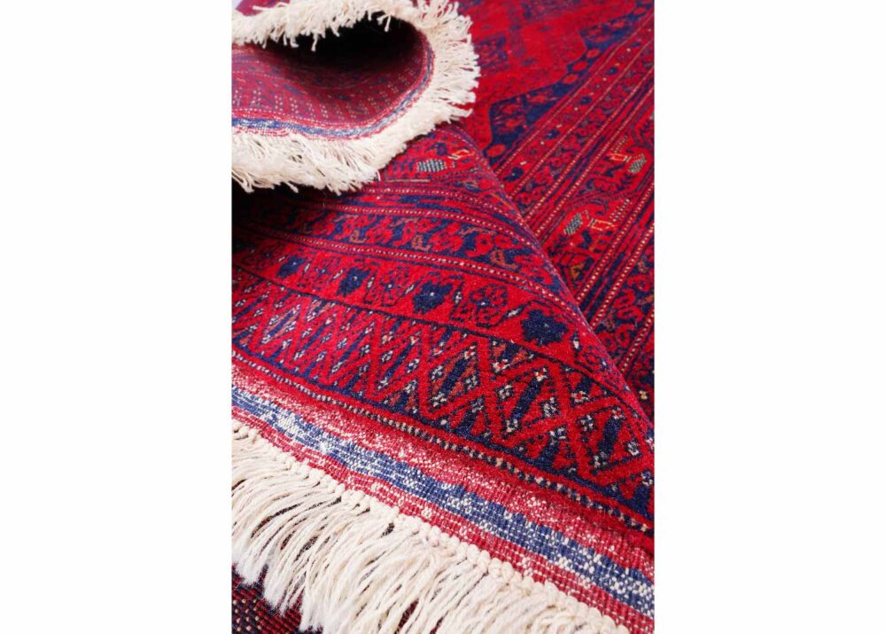 Genuine Bilicik Red and Blue Traditional Rug 6x5 ft Handknotted with Wool - Rugs Turkey