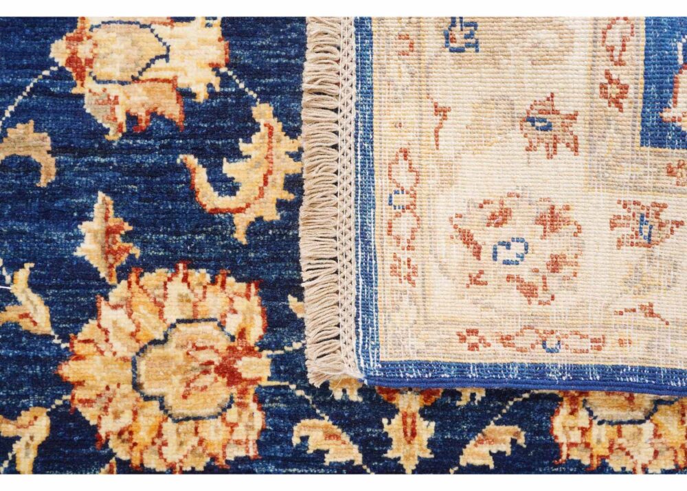 Hand-Knotted precious Rug Beige and Blue for Dining Room 3.3x3 ft - Rugs Turkey